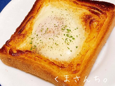 クリスマスにも♡誰でも簡単！お手軽目玉焼きトースト